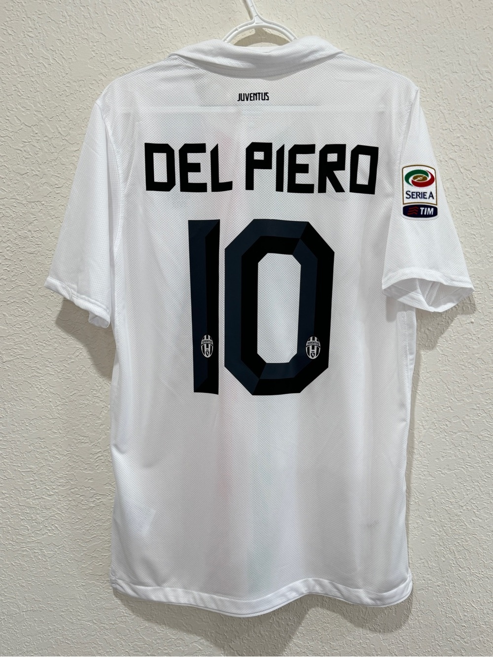 Vintage Juventus 2010/2011 Del Piero Serie A away white soccer jersey